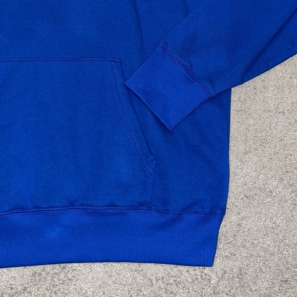 The North Face fleece blue logo sweatshirt hoodie pullover - Picture 4 of 8